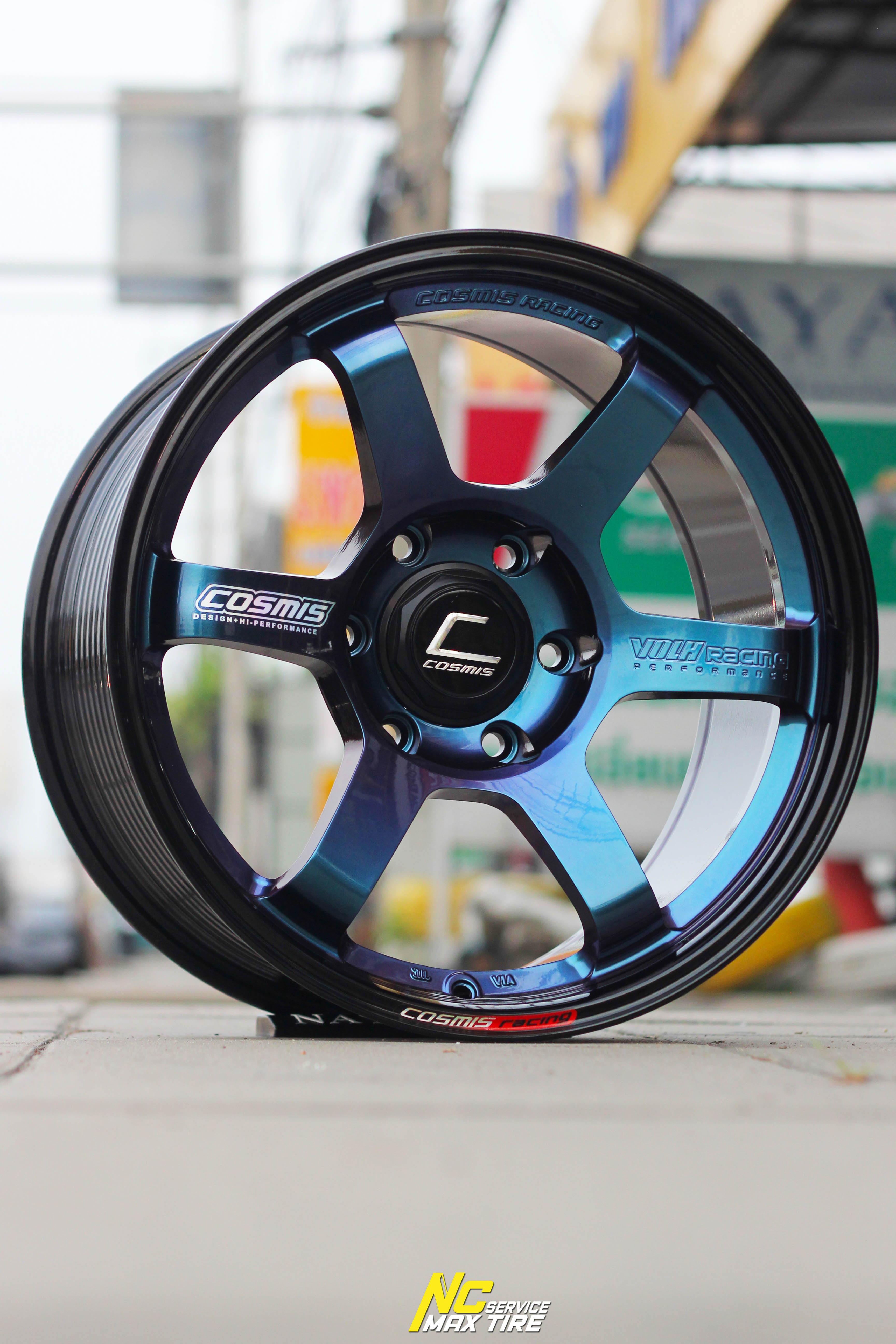 ล้อแม็กสวยๆ / ล้อแม็กขอบ18 / Cosmis / RG-06SR / ล้อแม็กสีพิเศษ / 18x9.0 6H139.7 ET0 / Custom Color / Power Blue / ล้อแม็กสำหรับรถกระบะตัวสูง / SUV / PPV