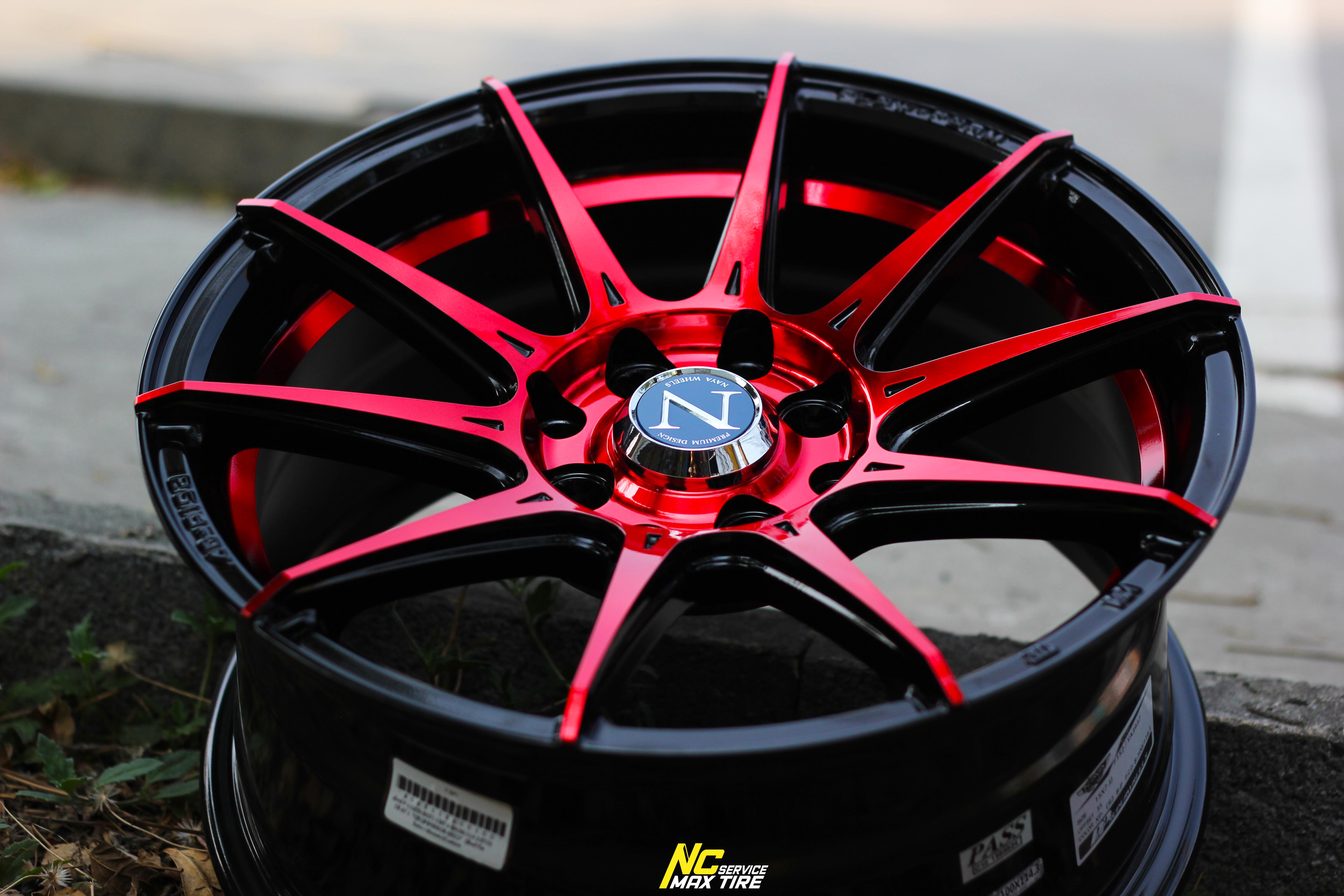 ล้อแม็กขอบ15 / Cosmis / NAYA / F-152 / ล้อแม็กสวยๆ / ล้อแม็กสีพิเศษ / ล้อแม็กรถเก๋ง / 15x7.0 4H100 ET35 / ล้อแม็กสำหน้าไดร์แดง+ใต้ท้องแดง / Custom Color