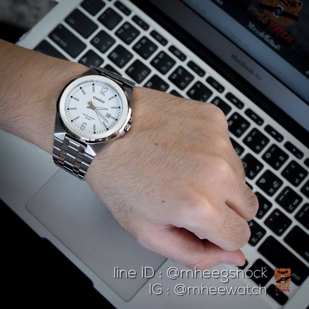 Casio Analog White Steel