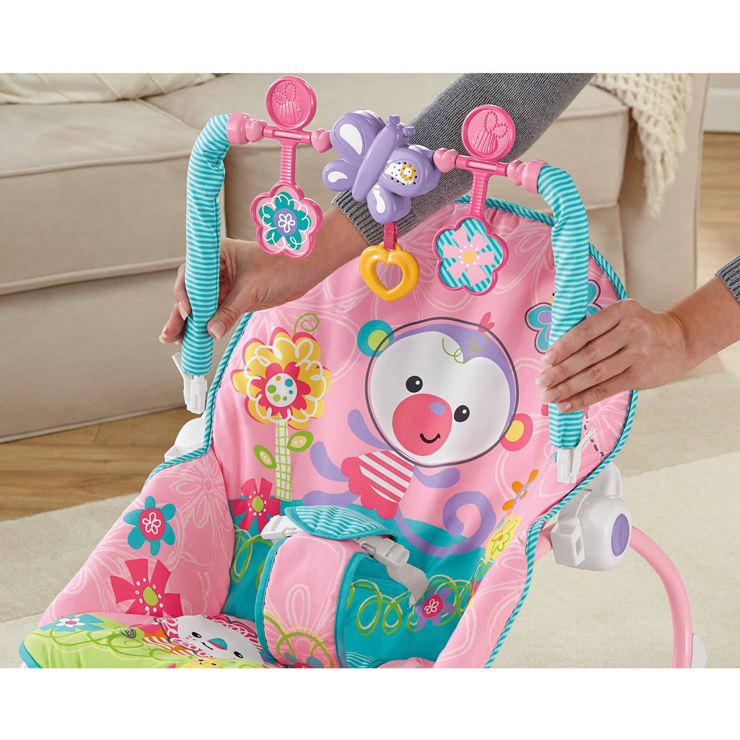 Fisher Price Girls Infant to Toddler Rocker เปลโยก มีระบบสั่น ปรับเป็นเก้าอี้ได้ คุ้มมาก