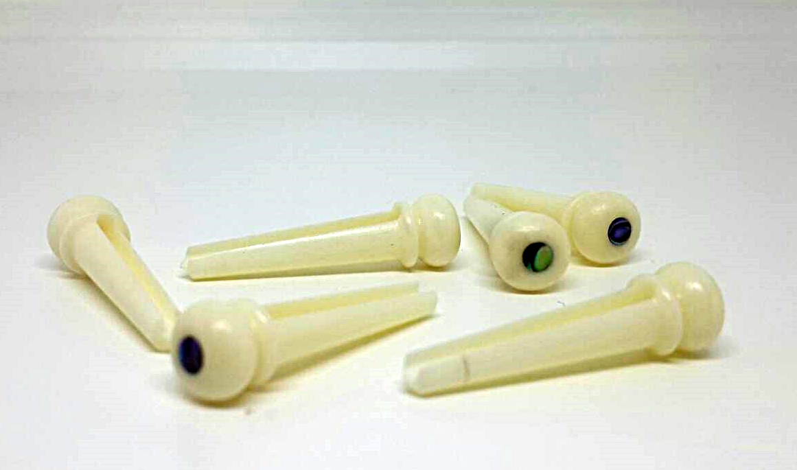 หมุดพินกีตาร์โปร่ง กระดูกผสมมุก