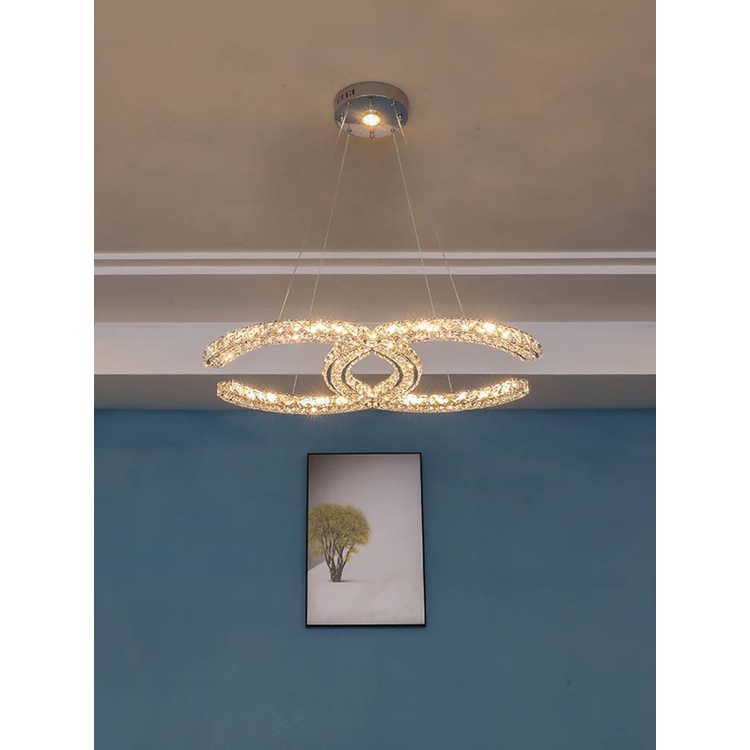 CT127A055 SOTMIA โคมไฟเพดานแบบห้อย โคมไฟคริสตัล ตัวC โคมไฟ แชนเดอเรีย โคมไฟโมเดิร์น โคมไฟโต๊ะอาหาร โคมไฟห้องนั่งเล่น