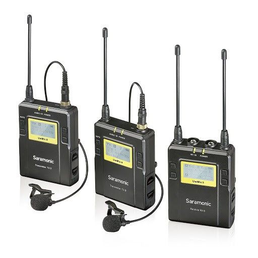 Saramonic Uwmic 12 TH Set 2 (RX12+TX12+TX12) ไมโครโฟนไร้สาย คลื่น UHF (1ตัวรับ+2ตัวส่ง)