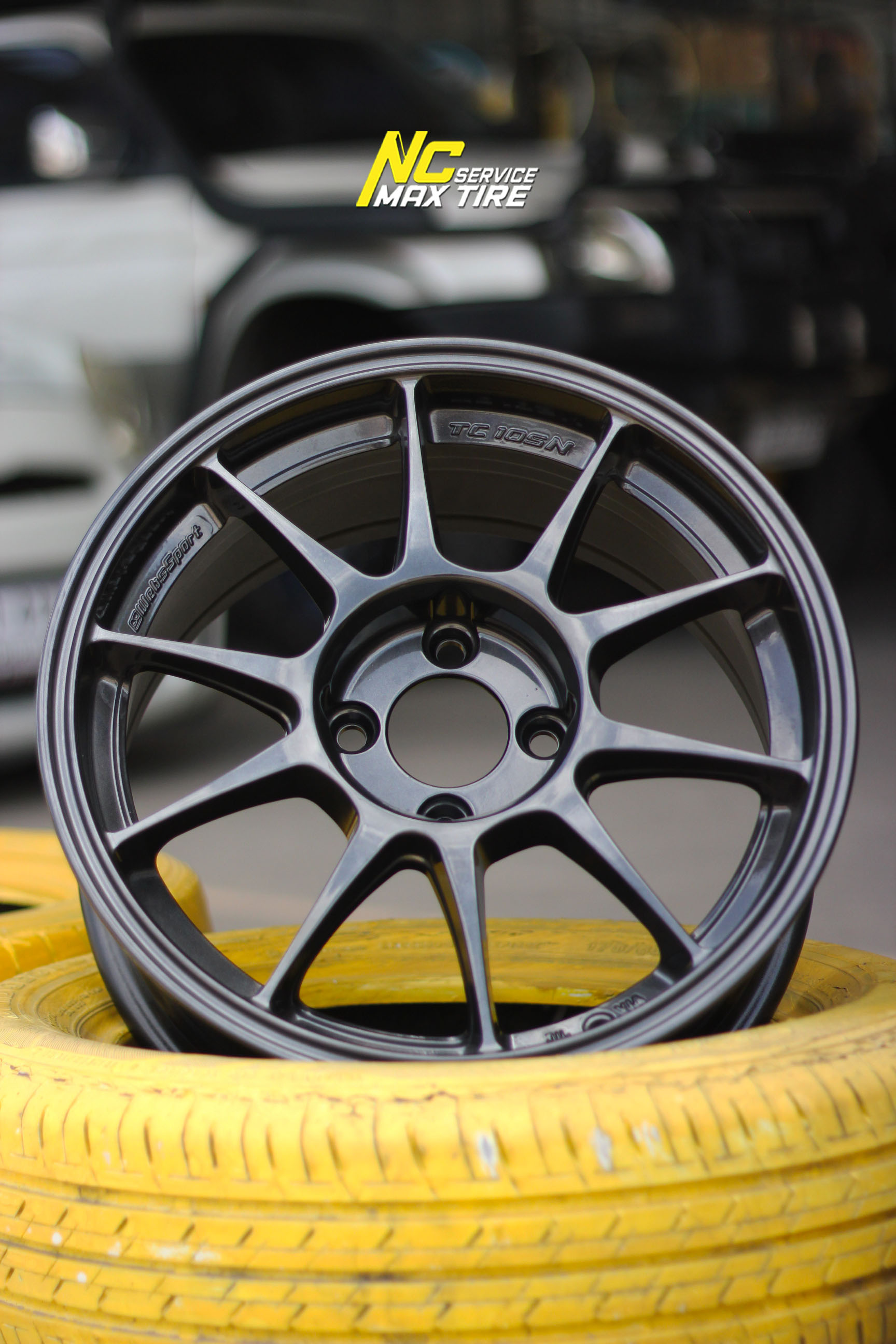 ล้อแม็กขอบ15 / WedsSport / TC105N / 15x7.0 4H100 ET35 / ล้อแม็กสีเทากัล