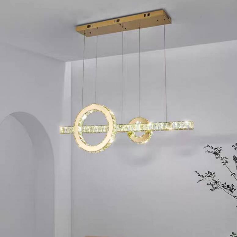 CT181A141 SOTMIA โคมไฟระย้าโต๊ะอาหารสไตล์บาร์ โคมไฟคริสตัล