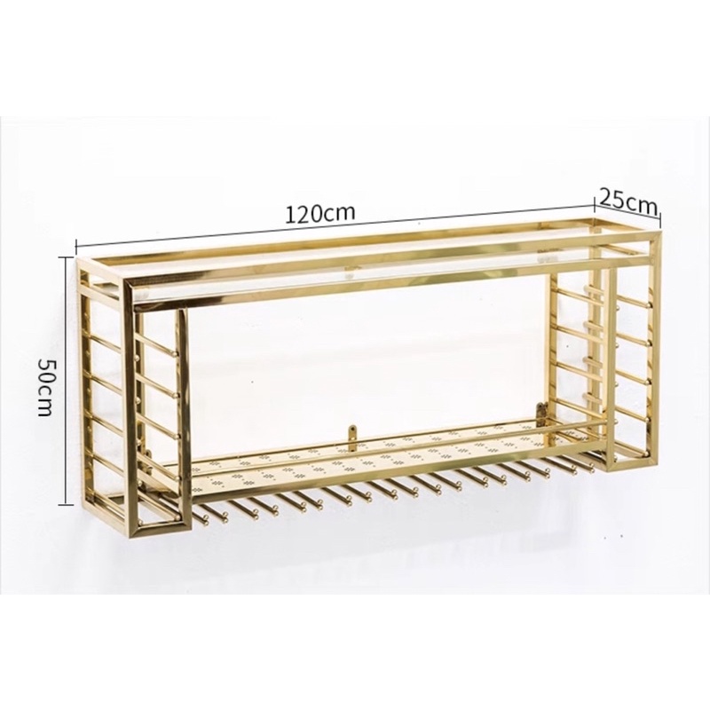 CT092D061 MIRIKITEKI #บาร์แขวนแก้วไวน์ บาร์แก้วติดผนัง บาร์แขวนแก้ว สไตล์ Modern Luxury ชั้นแขวนแก้วไวน์หรู