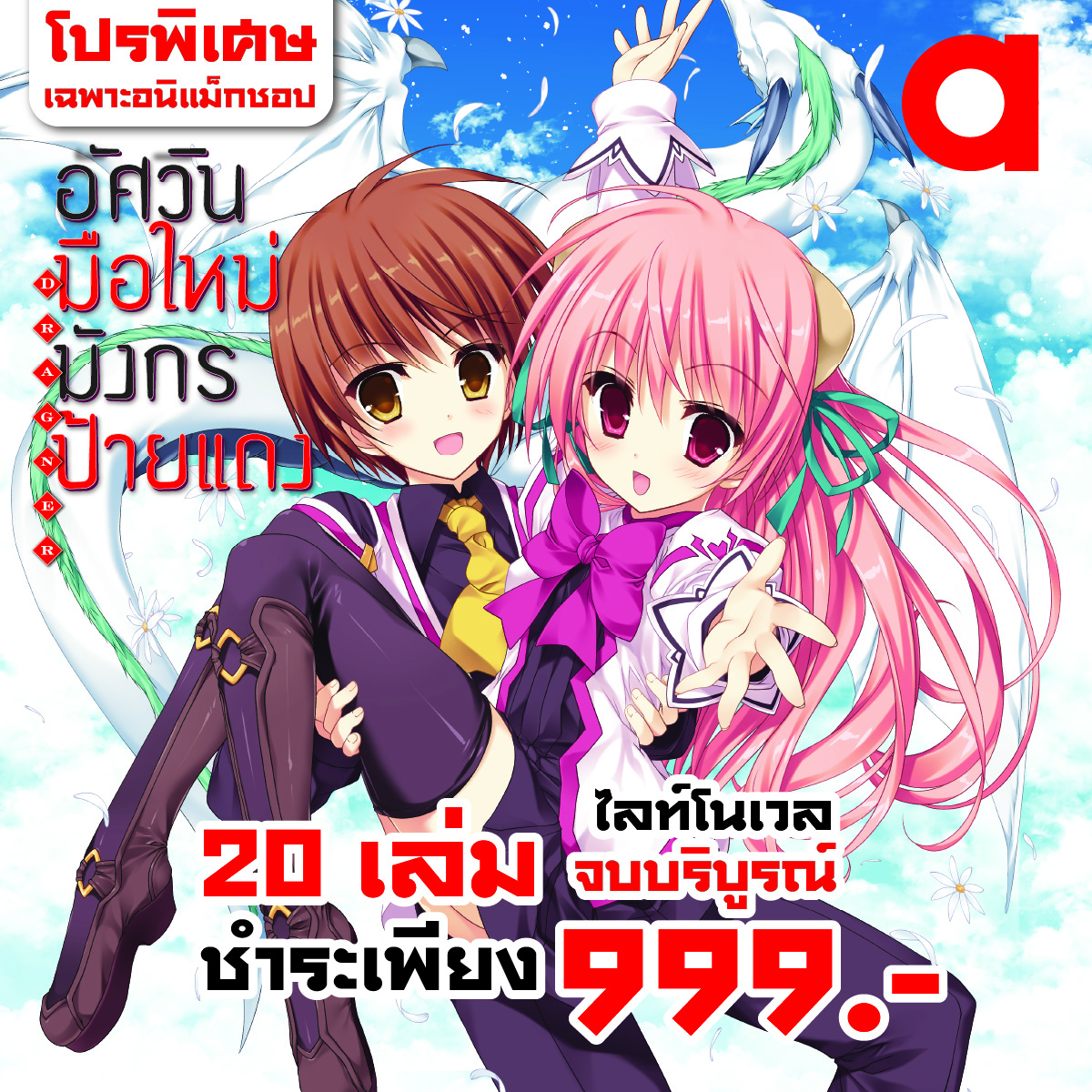 Animag (ราคาพิเศษ 999) อัศวินมือใหม่มังกรป้ายแดง NOVEL เล่ม 1-20 (จบ) *ขีดสีสันปก