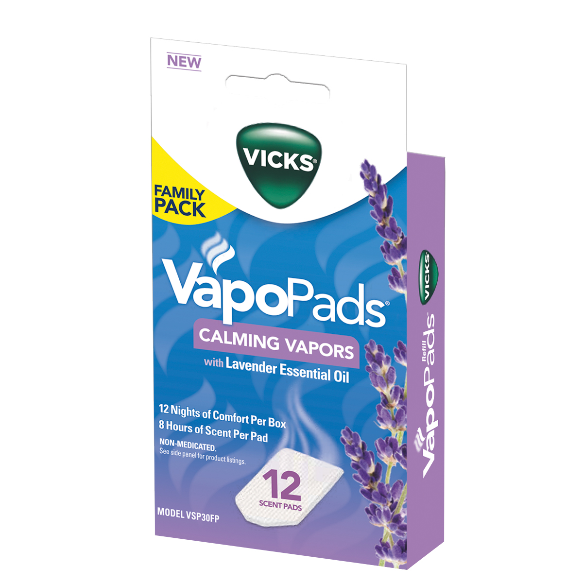 Vicks VapoPad แผ่นรีฟิล สำหรับใส่เครื่อง Vicks กลิ่น Lavender