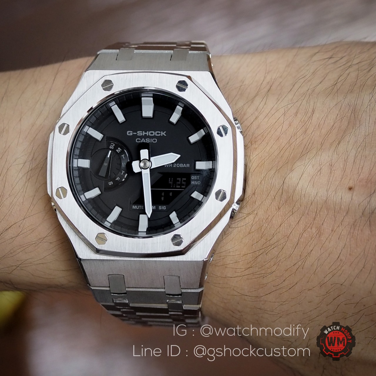 G-Shock Silver Casioak Gen3 AP Style รุ่น GA-2100-1A Steel