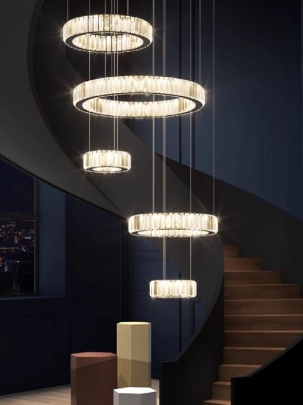 CT206A235 SOTMIA chandelier duplex floor โคมระย้า โคมโถงบรรได แชนเดอเรีย Lamp ไฟยาว