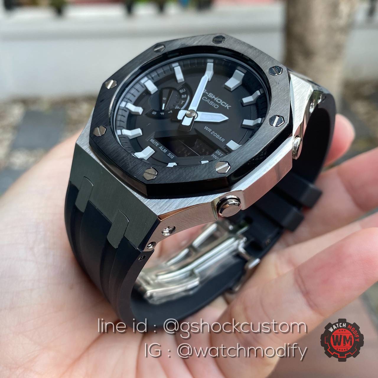 G-shock AP Rubber Black Stainless Silver Gen3