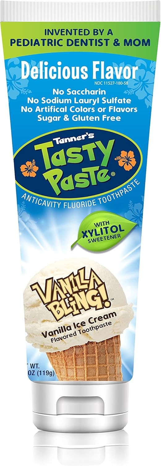 Tanner's Tasty Paste Children’s Toothpaste ยาสีฟันฟลูออไรด์รสชาติอร่อยจากธรรมชาติ