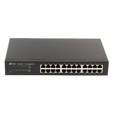 tp-link TL-SG1024D 24 Port Gigabit Unmanaged Ethernet Shielded Ports Network Switch, Fanless, 1U 13-inch Rack-mountable Steel Case