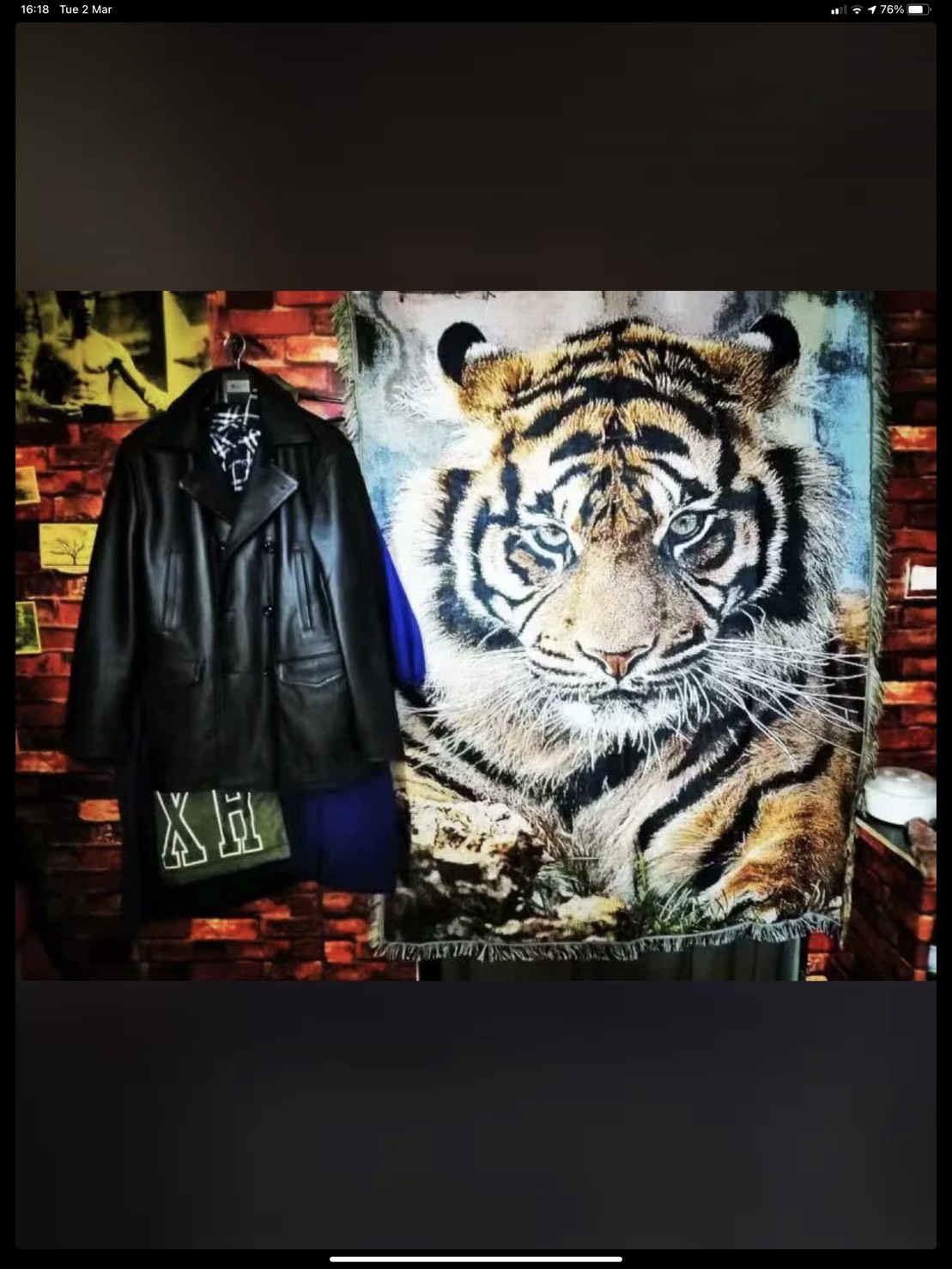 CT033F003 UTSUKUSHI ผ้าคลุมโซฟา ผ้าคลุมโต๊ะ ลายเสือ ผ้าคลุมเตียง ตกแต่งห้อง sofa cover chair cover bed cover