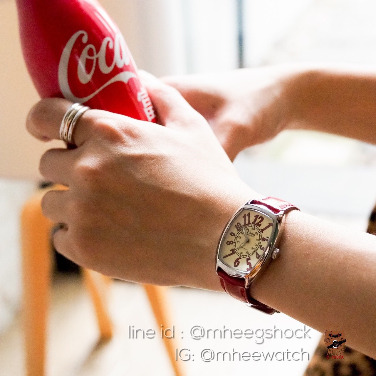 Casio สายหนัง Red Wine หน้า Franck Muller