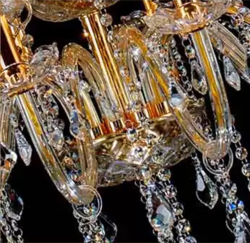 CT001A015 SOTMIA แชนเดอเรีย chandelier crystal โคมไฟระย้า โคมไฟสีทอง โคมระย้าเชิงเทียน โคมไฟเพดาน แชนเดอเรียโคมไฟระย้า