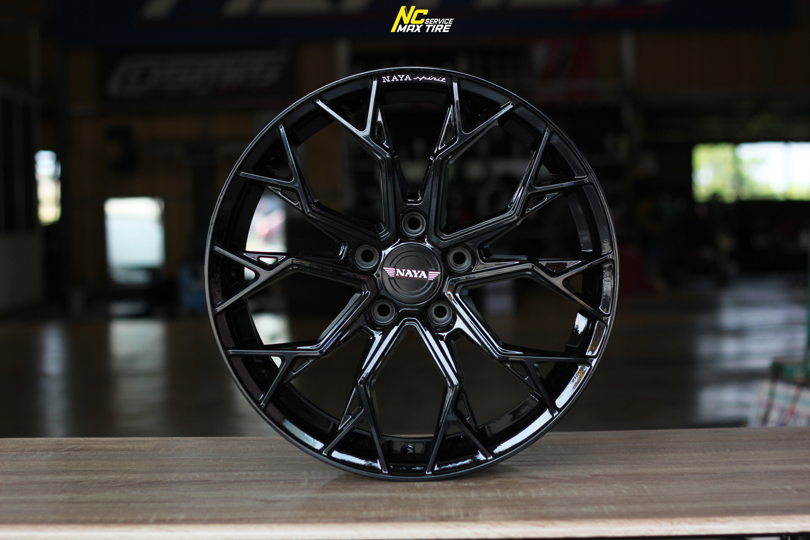 ล้อแม็กขอบ17 / Cosmis / NAYA / Alpha-3 / ล้อแม็กสีดำเงาทั้งวง / 17x7.0 5H112/114 ET40 / NC / PP / เก๋ง5รู