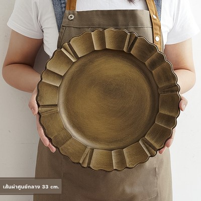 CT040E009 HOMMY ถาดทอง ถาดใส่อาหาร ถาด ถาดถ่ายรูป ถาดขนม ถาดเหล็ก ถาดอเนกประสงค์ พร็อพถ่ายรูป ถาดถ่ายรูป อุปกรณ์บนโต๊ะ