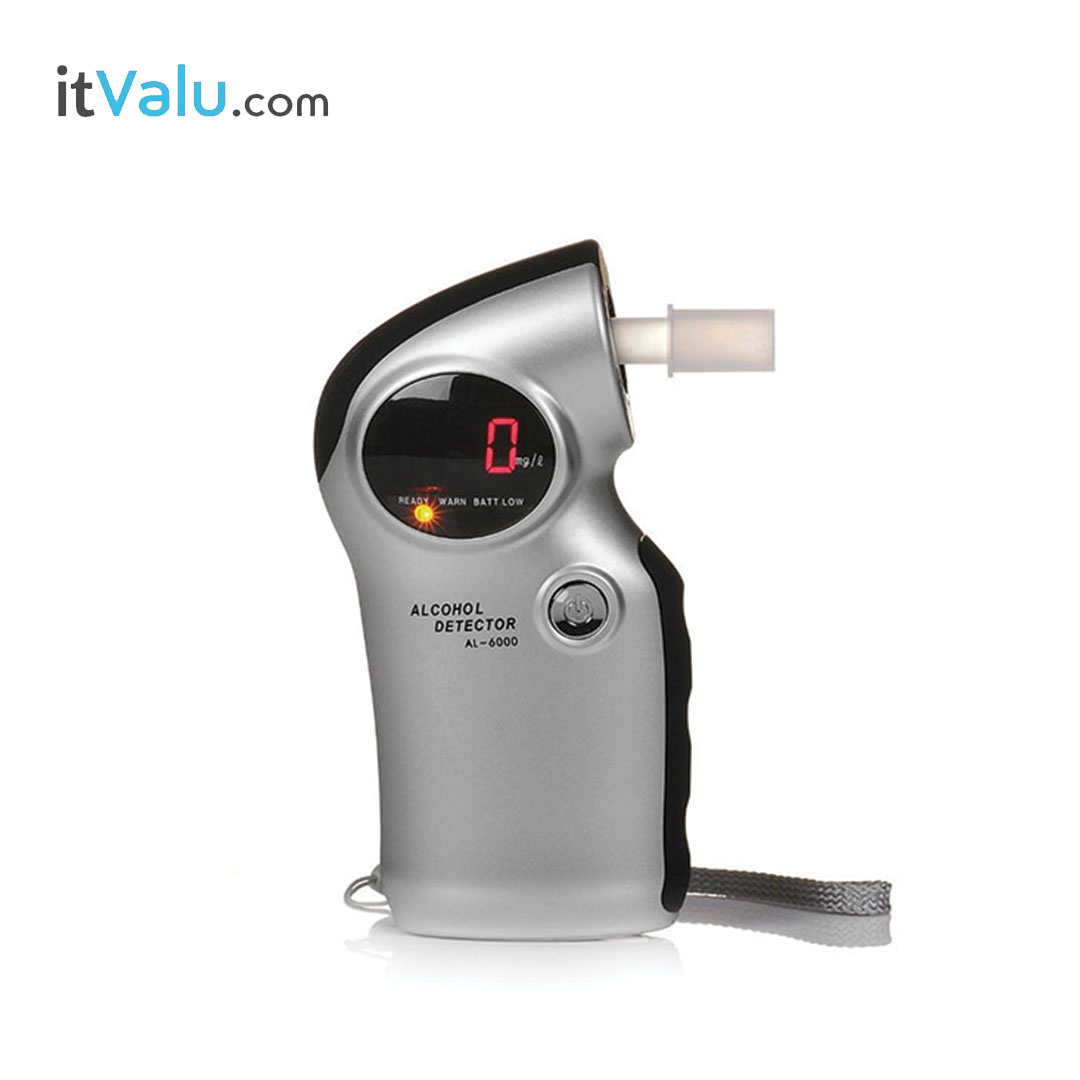 เครื่องวัดแอลกอฮอล์จากลมหายใจ ALCOSCAN รุ่น AL-6000 ทำงานได้2ระบบ สัญญาณเสียง 3 ระดับ จอแสดงผล LED ขนาด 124x56x41 cm รับประกันศูนย์ไทย 6 เดือน ( แถมหลอดเป่า 5 หลอด )