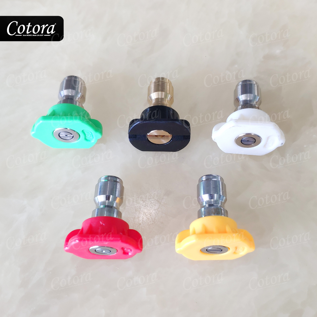 หัวฉีดสเปรย์ 5สี 5ชิ้น หลายองศา หัวฉีดน้ำแรงดันสูง 4000 PSI