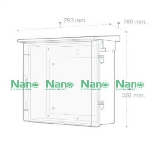 NANO Electric® NANO-102CG ตู้กันน้ำพลาสติก มีหลังคา ฝาใส ขนาด 11.50x13x6 นิ้ว (290 x 328 x 160 mm) สีเทา