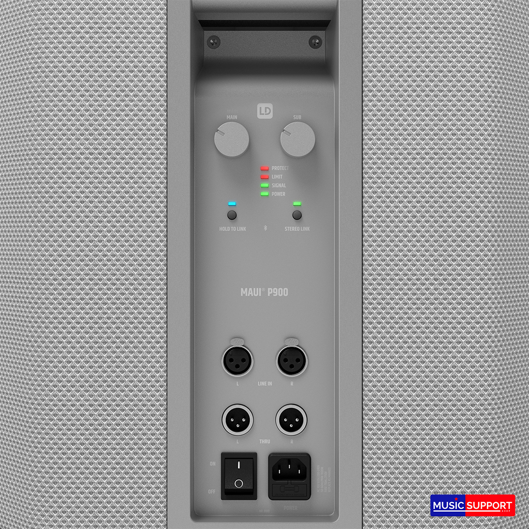 LD Systems MAUIP900W Powered Column PA System by Porsche Design Studio in Cocoon White