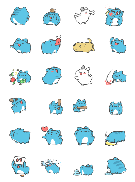 ขายสติกเกอร์ไลน์ Bugcat-Capoo รักสุดแรง