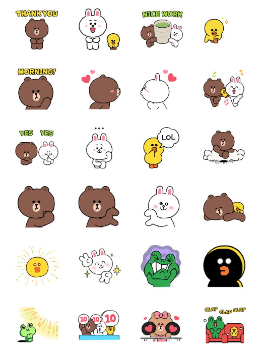 ขายสติกเกอร์ไลน์ สติกเกอร์ LINE FRIENDS ความสนุกแบบใหม่♪