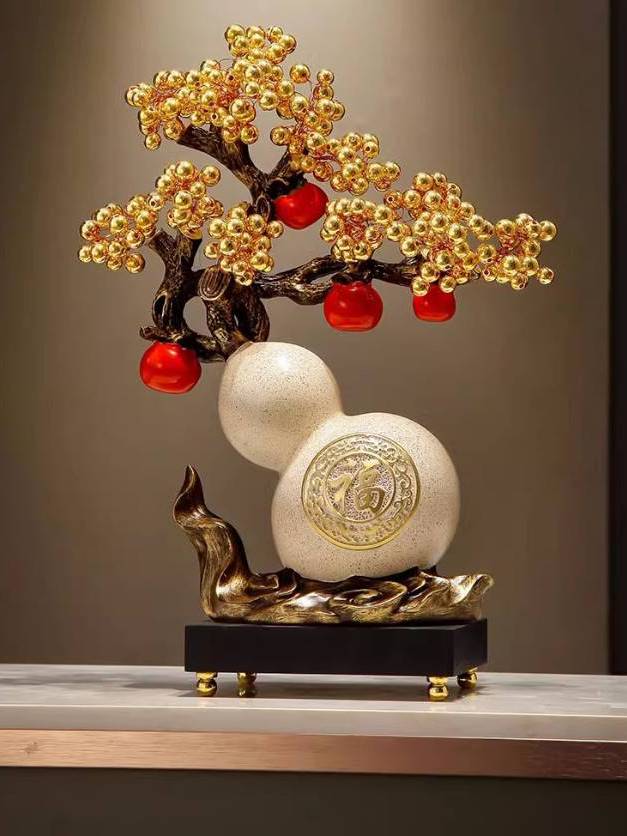 CT204B139 HAOYUN ต้นไม้เงินดูดทรัพย์ Gift ของขวัญ ขึ้นบ้านใหม่ เปิดร้าน Gold fruit money tree ornaments
