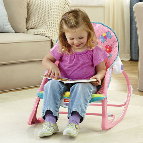Fisher Price Girls Infant to Toddler Rocker เปลโยก มีระบบสั่น ปรับเป็นเก้าอี้ได้ คุ้มมาก