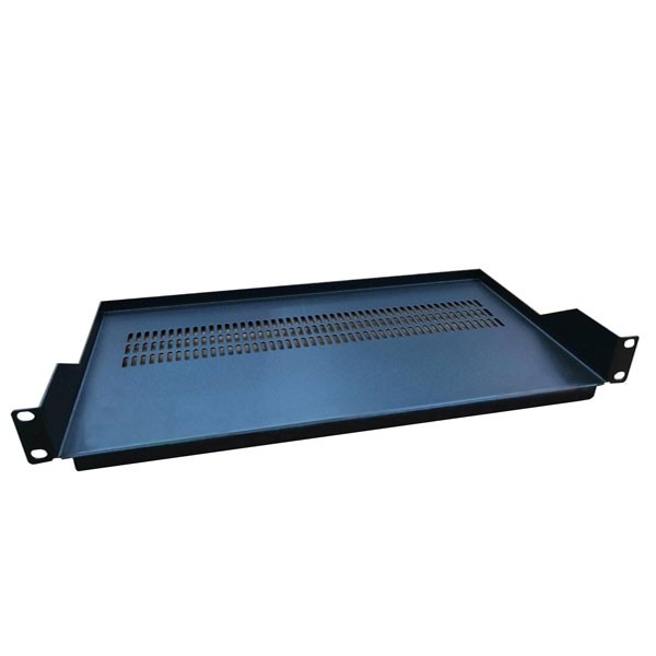19" GERMANY G7-01025B Font Panel Fix Shelf Deep 25 cm. for Wall Rack, Open Rack , Black Color