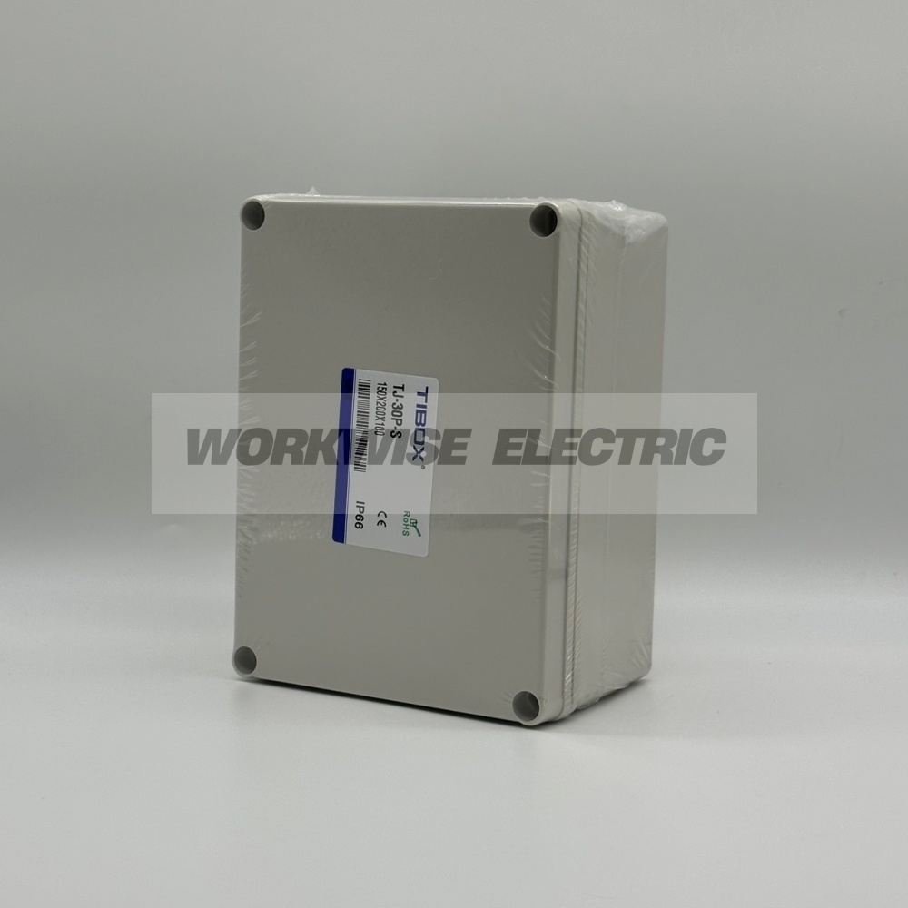 "TIBOX" TJ-30P-S กล่องพลาสติก พร้อมเทอร์มินอลบล็อก (Plastic Terminal Block Box IP66) 30Pole 10A Size : 200x150x100 mm.