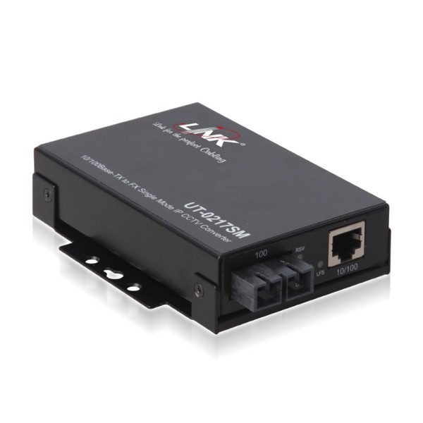 UT-0217AI 2x10/100 INDUSTRIAL CONVERTER, SC (MM) w/AC Adapter 2 km