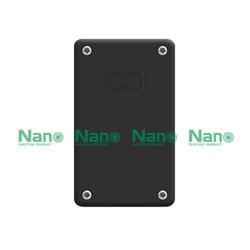 NANO Electric® NANO-201B กล่องกันน้ำพลาสติก ฝาทึบ ขนาด W74.80xH125xD48.50 mm (JUNCTION BOX IP65) สีดำ