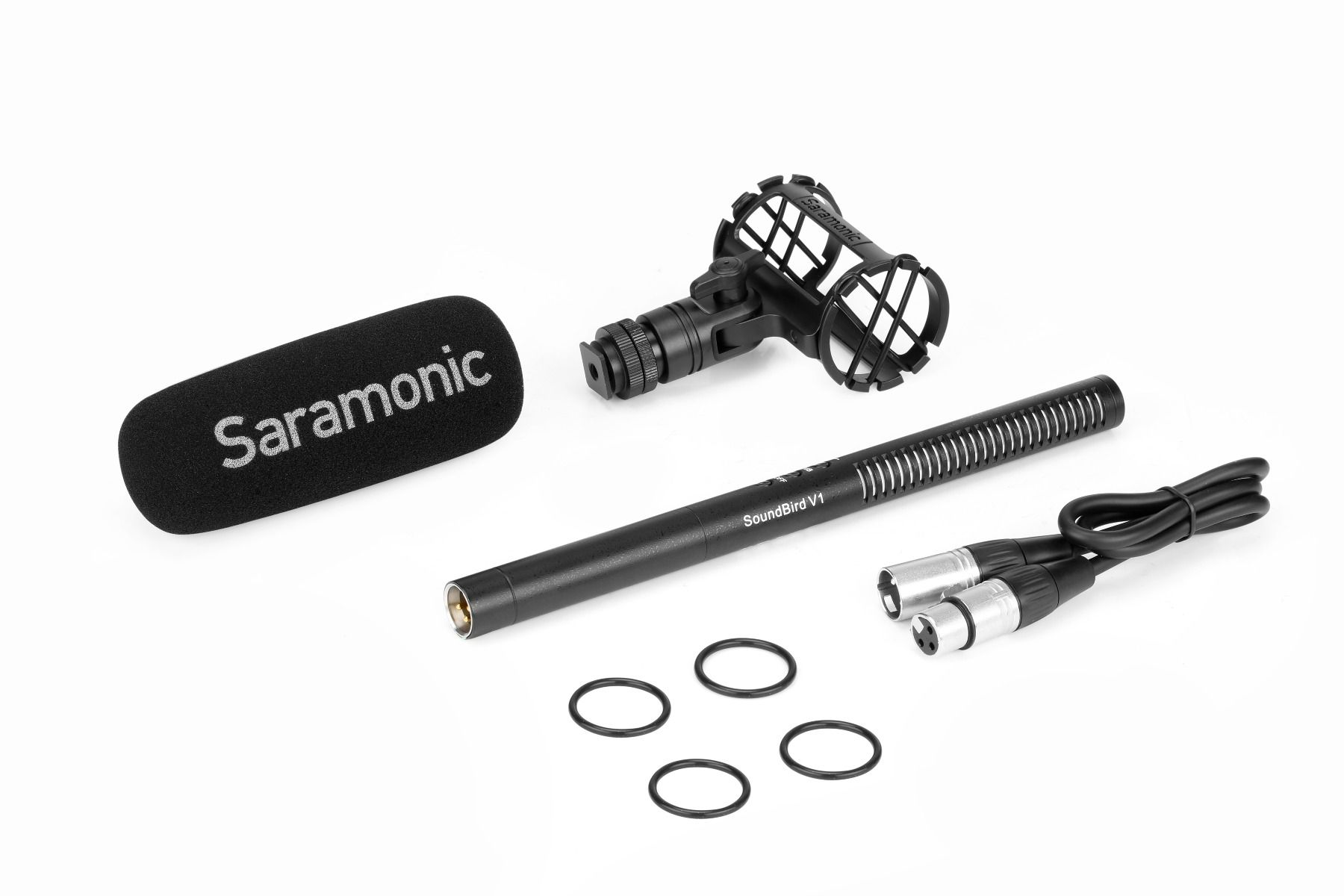 Saramonic SoundBird V1 ไมโครโฟนช็อตกันติดหัวกล้องไมค์คอนเดนเซอร์ XLR ทิศทางรับเสียงเป็นแบบซุปเปอร์คาร์ดิออยด์