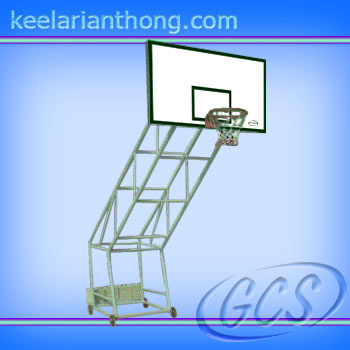 เสาบาสเกตบอลแป้นพลาสติก แบบล้อเลื่อน