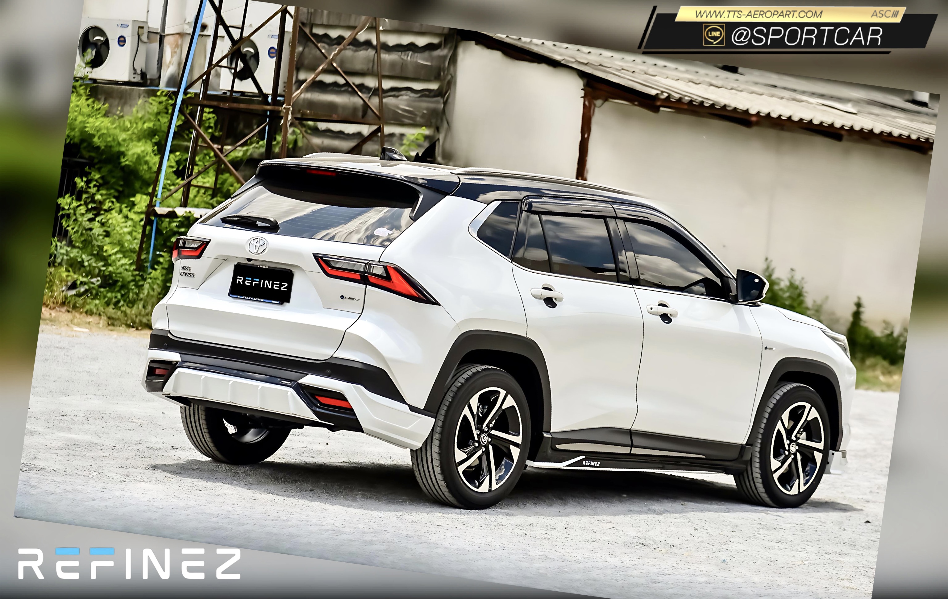 ชุดแต่ง Yaris Cross Refinez, สเกิร์ตรอบคัน yaris cross 2023, ของแต่ง yaris cross 2023, Toyota Yaris Cross, yaris cross แต่งสวย ราคาไม่แรง