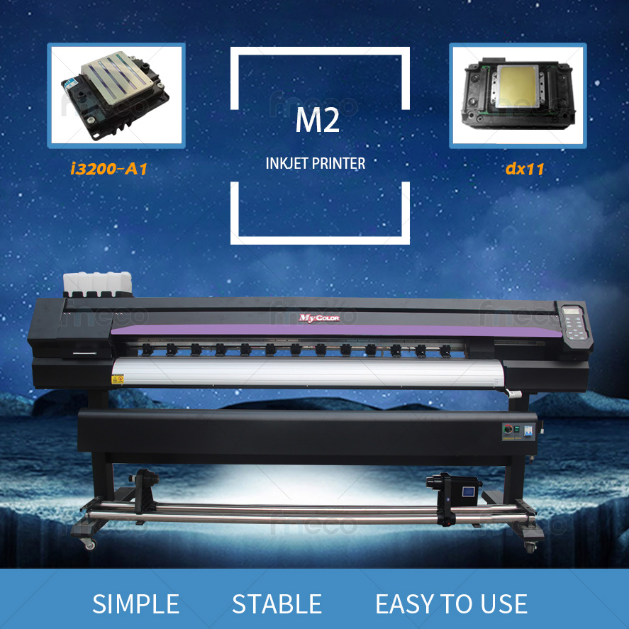 เครื่องพิมพ์สติ๊กเกอร์ เครื่องปริ้น ป้าย โลโก้ ฉลากสินค้า M2 เครื่องไวนิล หัวพิมพ์ i3200 Eco UV Solvent inkjet printer เครื่องพิมพ์อิงค์เจ็ท ความเร็วสูง คุณภาพสูง สำเนา