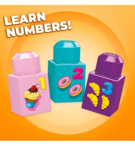 Mega Bloks First Builders Build 'n Learn Table with Big Building Blocks Pink (30 PCS) บล๊อคต่อสำหรับเด็กเล็ก