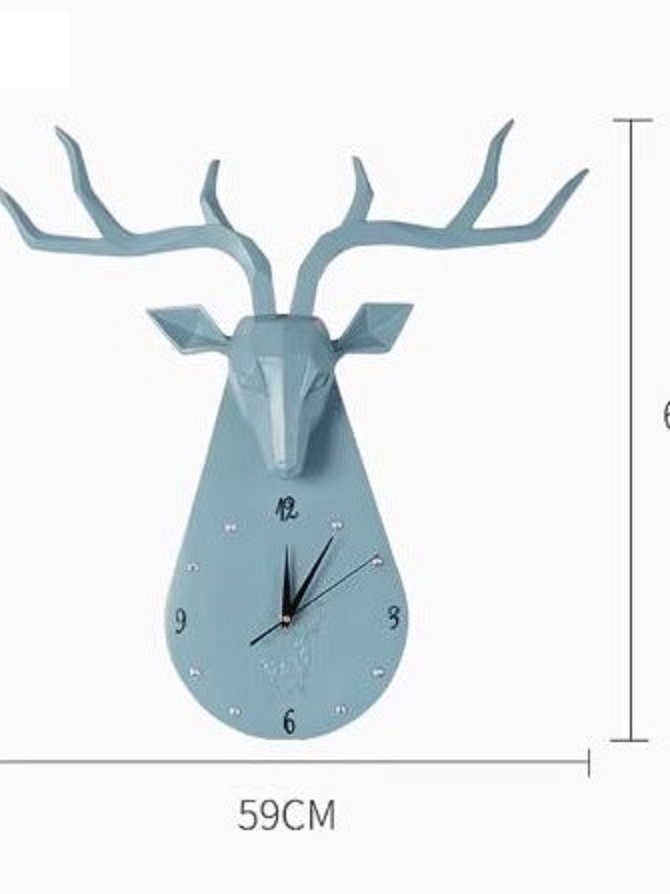 CT222C061 INTERY นาฬิกากวาง Wall Clock Art นาฬิกาติดผนัง ไฟติดผนัง