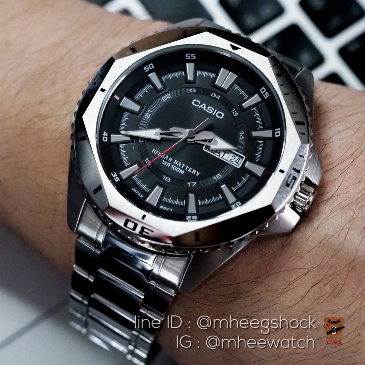 นาฬิกาผู้ชาย Casio Analog Black MTD serie