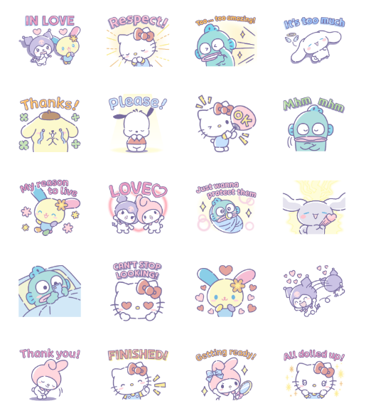 ขายสติกเกอร์ไลน์ Sanrio characters สติกเกอร์แฟนด้อม!