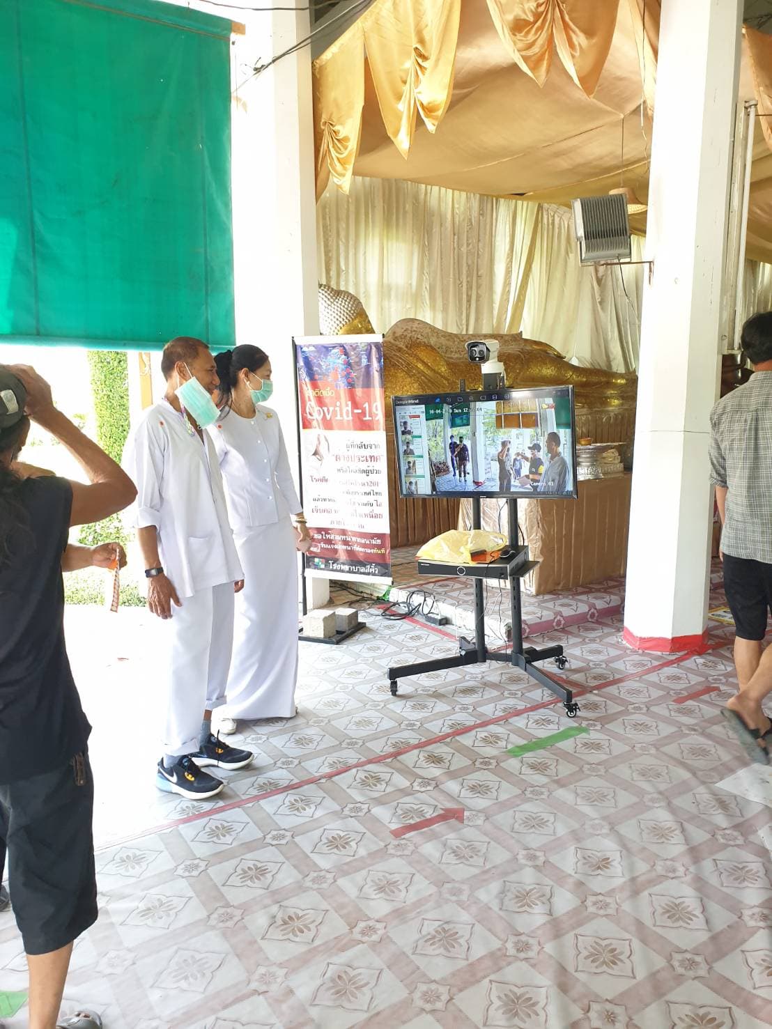 ชุดกล้องตรวจวัดอุณหภูมิร่างกาย Hikvision โซลูชั่นตรวจวัดอุณหภูมิร่างกาย ตรวจจับใบหน้าด้วยระบบ AI กล้องตรวจจับความร้อน Hikvision