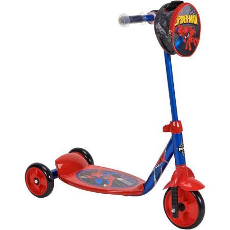 พร้อมส่ง Huffy Spider Man 3-Wheel Preschool Scooter with Handlebar Bag สกู๊ตเตอร์ลายสไปเดอร์แมน มีกระเป๋าใส่ของ ส่งฟรี ems