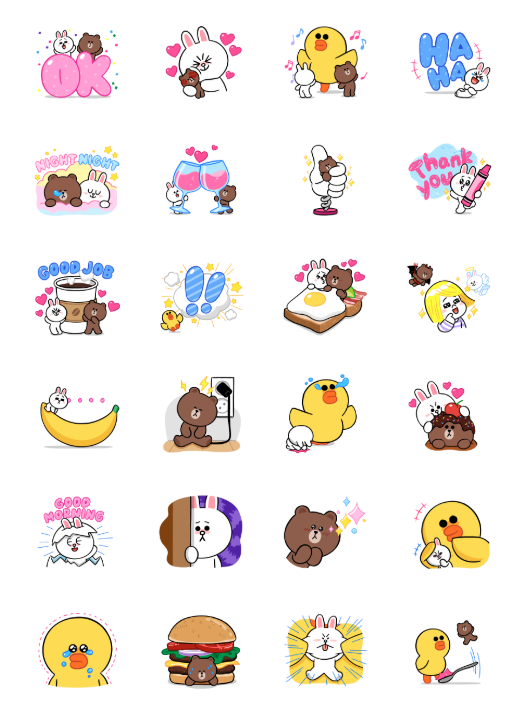 ขายสติกเกอร์ไลน์ บราวน์ & โคนี่ ตัวจิ๋วน่าเลิฟ