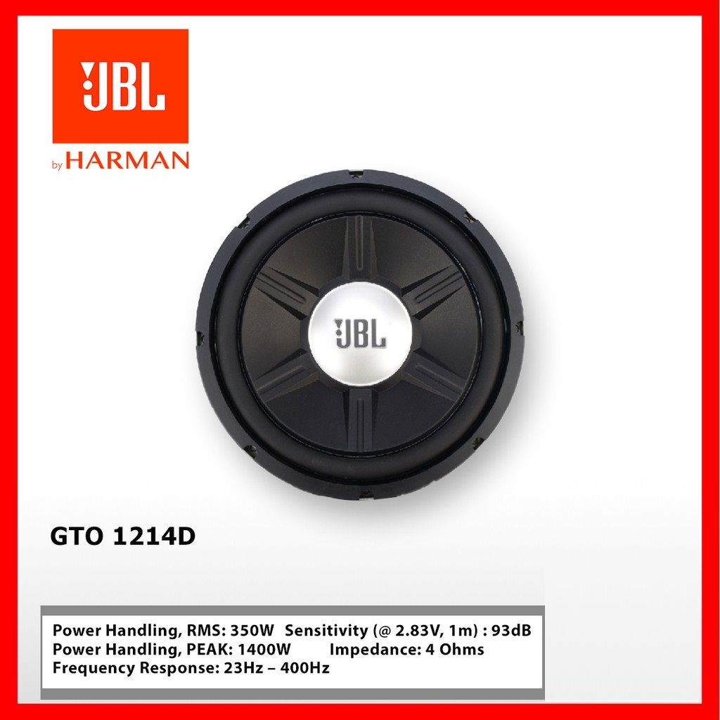 JBL GTO SERIES GTO1214D ซับวูฟเฟอร์ 12นิ้ว โครงหล่อ วอยซ์คู่