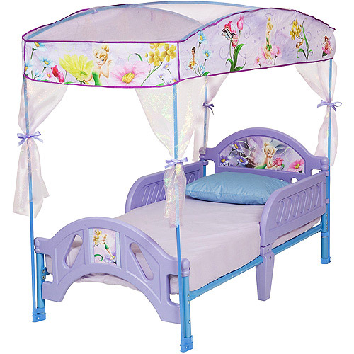 Disney Tinkerbell Fairies Toddler Bed with Canopy