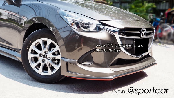 ชุดแต่ง Mazda2 2017 2018 2019 4ประตู STROM Plus, สเกิร์ตรอบคัน Mazda2 Skyactiv มาสด้า2 แต่งสวย