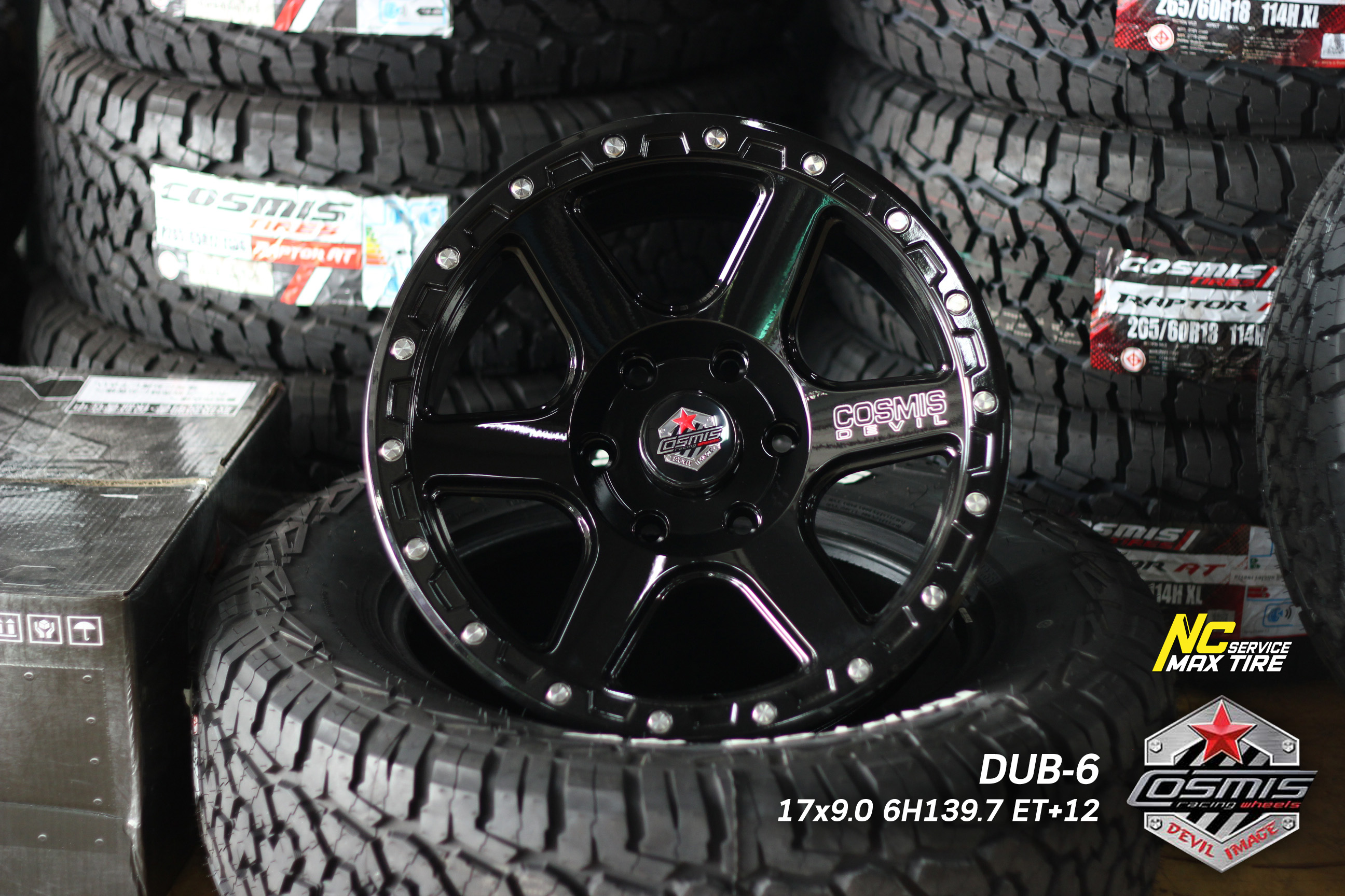 โปรไลฟ์สด ชุดออฟโรดขอบ17 / ล้อ+ยาง / ล้อแม็ก Cosmis Devil DUB-6 / ยาง Cosmis raptor AT 265/65R17