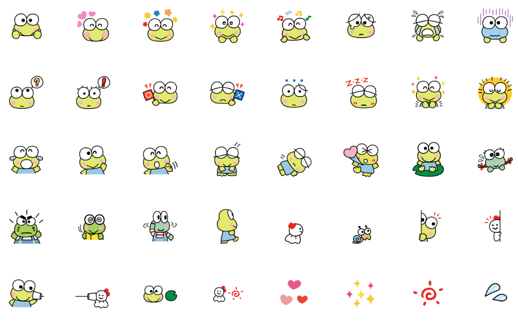 ขายอิโมจิไลน์ KEROKEROKEROPPI อิโมจิแอนิเมชัน